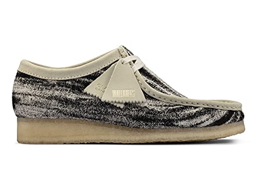 CLARKS ORIGINALS Wallabee Boots Black Natural Fabr3