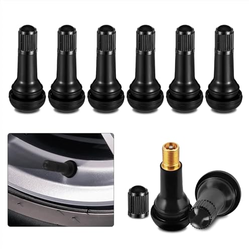 Surosha TR413 Rubber Snap-in Tire Valve Stems, Tubeless Valve Stems, 8PCS