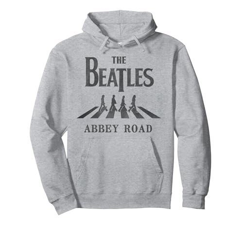 Image of The Beatles - Abbey Road Silhouette Hoodie Pullover Hoodie, Adult Unisex, Heather Grey, XX-Large