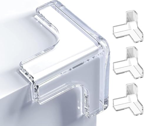 Image of Transparent Silicone Corner Protectors for Baby Proofing | Soft Edge and Corner Guards for Tables, Beds and Furniture | Child Safety Cushion Pads for Sharp Edges (Tranparent-24 Pcs, T-Shape)
