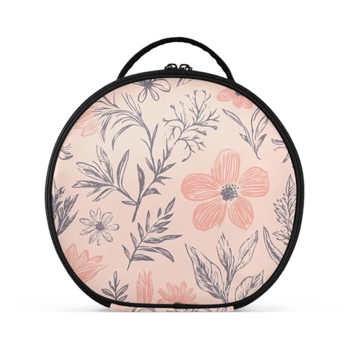 aidingzhi Simple Spring Fresh Floral Peach Toiletry Bags Travel-Size Accessories