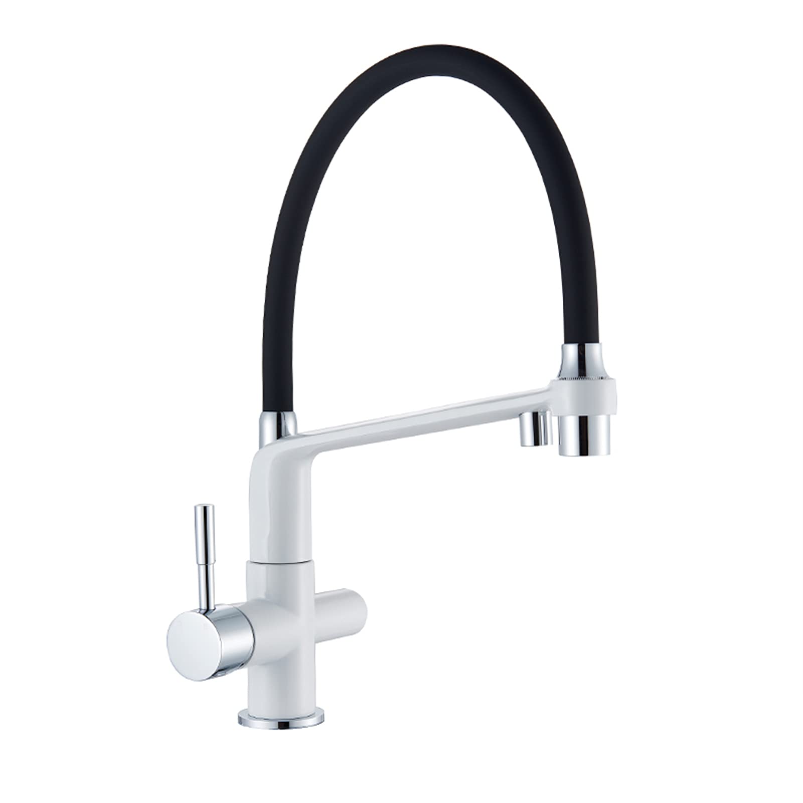 Robinet mitigeur de cuisine filtration eau pure avec bec rotatif 360 degrés