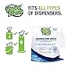Vapor Fresh Gym Equipment Disinfecting Wipes - 4 x 1200 Count (4,800 Total Wipes) Plant Based and Free of Quats - Safe On All Fitness Equipment - 4 Refill Rolls - Fits All Dispensers