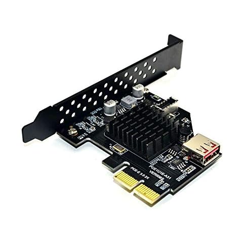 axGear PCIe to USB 3.1 Type E Front Panel Socket Adapter Card Express for Motherboard Cover