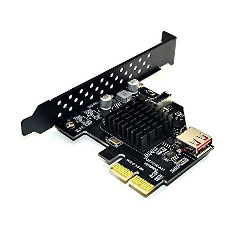 axGear PCIe to USB 3.1 Type E Front Panel Socket Adapter Card Express for Motherboard