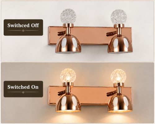 Image of FILLISKA 3 in 1 Double Wall spot /Picture /Display /Mirror Light with Adjustable Head and Colour Changing Function (RoseGold-6578)