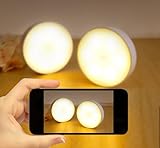 HJQYQ 3Pcs Led Night Light ;Motion Sensor Light with Rechargeable Battery Wireless Cabinet Light with USB Charging Cable for Stair Bedroom LivingRoom Bathroom Kitchen مصباح ليلي (Warm)