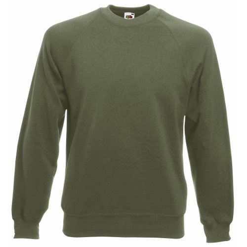Preisvergleich Produktbild Fruit of the Loom Herren Sweatshirt Mehrfarbig olivgrün M