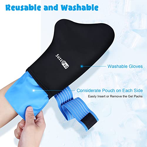 Suzzipad Hand Ice Pack Cold Gloves For Chemotherapy Neuropathy, Hold & Cold Therapy For Carpal Tunnel Relief, Microwavable Heated Gloves For Hands Pain Relief #TOP4
