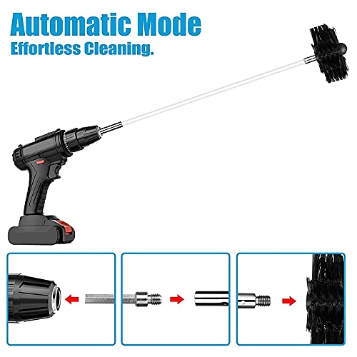 Peidesi Dryer Vent Cleaner Kit 16 Feet Flexible 12 Pcs Rods With 1Pc Brush Head Chimney Sweep Rotary Fireplaces Inner Wall Cleaning Brush Chimneys Access #TOP3