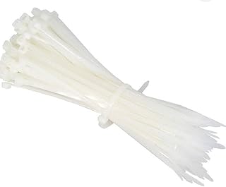 100 White Plastic Strong Belt Length 30cm Width 3.6mm High Resistance for Indoor and Outdoor Use