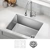 KRAUS Fairlane 25 inch Undermount Single Bowl 18 Gauge Stainless Steel Kitchen Sink KHU641 25