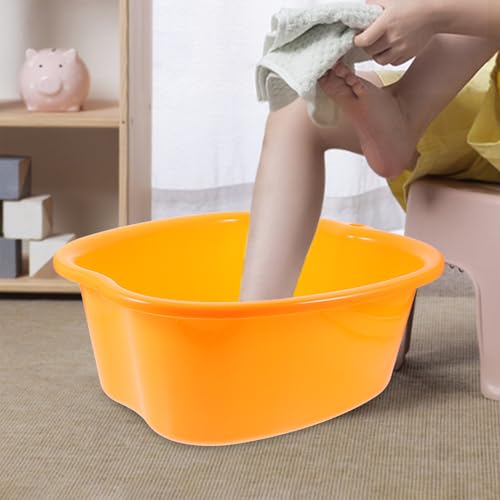 Balde de spa para pies con masaje y diseño convexo naranja miniatura 5