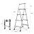 Telesladder Telesladder Aluminum Telescoping a Frame Ladder Extension Multi-Purpose Extendable Folding Ladder, 330Lbs Capacity, Anti-Slip/4-Step