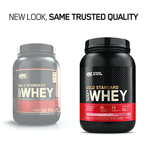 Optimum Nutrition 100% Whey Gold Standard,Delicious Strawberry,2lb (0.9 kg) - Image 3