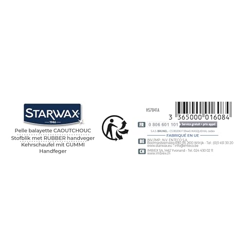 STARWAX - Kehrgarnitur aus Gummi - Nimmt Unrat, Menschen- und Tierhaare, Aber auch flüssigen und viskosen Schmutz gut auf - Langlebig und strapazierfähig -