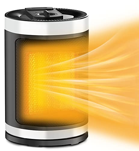 Radiateur soufflant Céramique Radiateur et Ventilateur Soufflant Instant Comfort Aqua Chauffage d’Appoint Salle de Bain Ventilation Chaud Froid 3 Vitesses 1500W Silencieux