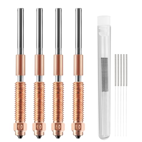 K1C/Ender 3 V3 Nozzle - Ender 3 V3 Plus Nozzle Kit 0.4/0.6/0.8mm with Cleaning Needles for Creality Unicorn Quick-Swap 3