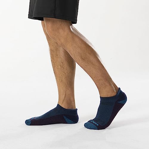 Image of WANDER Merino Wool Ankle Running Hiking Socks 3 Pairs Lightweight Cushioned Sweat-Wicking No Show Athletic Socks Men Women