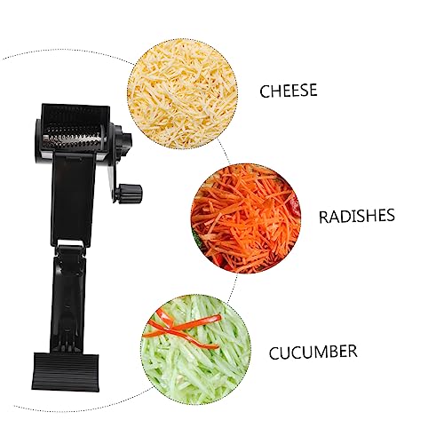 Rallador giratorio manual para queso color negro miniatura 2