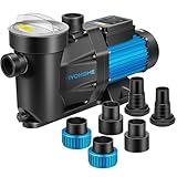 VIVOHOME 2.0 HP Powerful Self Primming 7140 GPH Swimming Pool Pump w/Timer for Inground Pool 1.5' & 2.0'' PVC Pipe Fittings 115V Energy Saving w/Strainer Basket