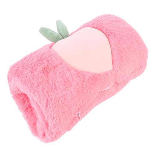Calentador de manos de felpa con diseño de melocotón cojín de invierno para niñas