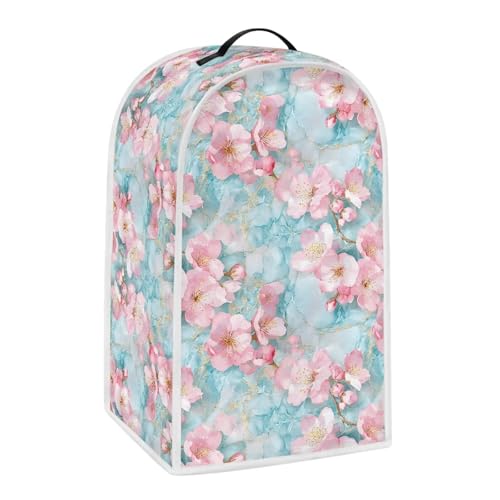 Image of Talayituse Cherry Blossom Marble Print Blender Dust Cover, Fingerprint Protection Cover for Stand Mixer or Coffee Machine, Home Kitchen Appliance Covers for Stain Dust Resistant Supplies