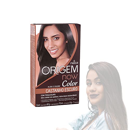 Kit 3 Alisante Alisa e Colore Origem Now Color Nazca Castanho Escuro com Tioglicolato Sem Amônia 80g