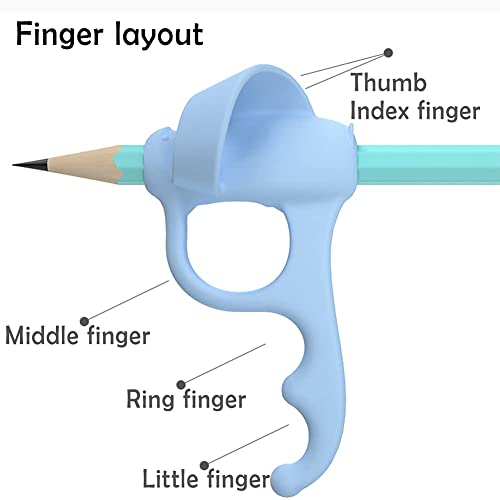 4 Pieces Pencil Grips Trainer for Both Left-Handed and Right-Handed, Kids Handwriting Aid Correction Tool for Preschool Homeschool Kindergarten Classroom
