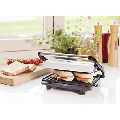 Bestron Kontaktgrill mit Auffangschale, Sandwichmaker mit Cool-Touch-Handgriff, Paninimaker mit Antihaftbeschichtung… – Bild 7