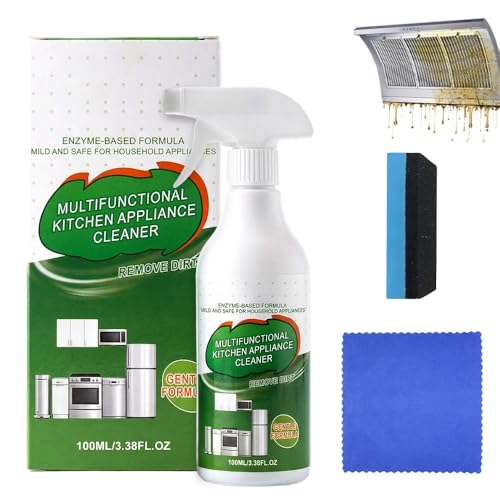 VLZLQ Multi-Purpose Enzyme Cleaner for Kitchen 2026 Foam Cleaner Degreaser with Triple Enzyme Formula PH Neutral Kitchen Appliance Cleaner for Stove Oven & Auto Free Towel & Sponge (1set 100ML)