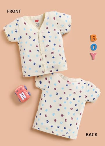 Image of LuvLap Baby Boys & Girls Regular Fit 100% Cotton Half Sleeve Jhabla Pack of 4