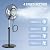 ROVSUN 18inch Outdoor Misting Pedestal Fan with BLDC Motor & Spray Ring, High Velocity Industrial Oscillating Mist Fan with Adjustable Height, 4-Speed Patio Misting Fan for Outside Cooling, UL Listed