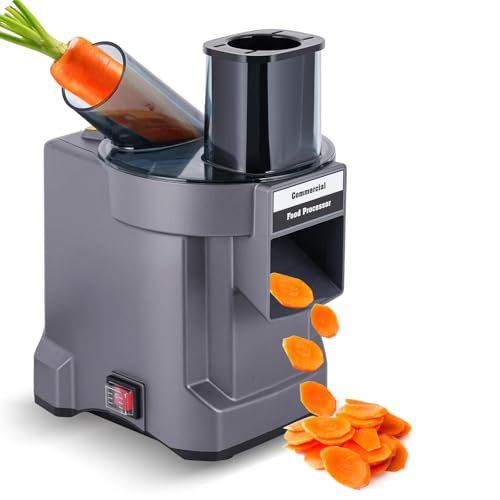 YUCHENGTECH 3 in 1 Tagliaverdure e Affettaverdure Elettrico Cubettatrice Verdure Professionale per Tagliare a Dadini e Julienne e Affettare, Lama Sostituibile per Carote Patata Cipolla 100W