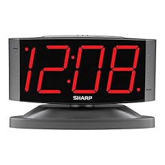 Sharp Home LED Digital Alarm Clock – Swivel Base Outlet Powered, Simple Operation, Alarm, Snooze