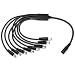 WildHD Camera Power Splitter Cable 1 Female to 8 Male Power Supply Wire Cord Y Adppter for CCTV Security Cameras and LED Strip Lights
