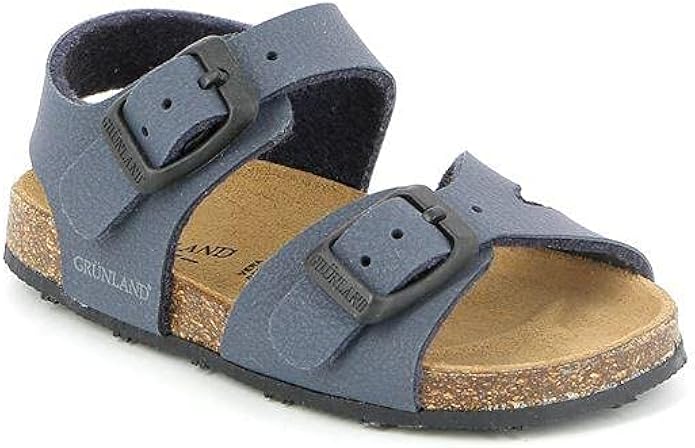 Sandali Grunland Junior Bambino - Verde Luce, In Pelle Sintetica Con Fibbia, Comodi E Leggeri - Foto 10