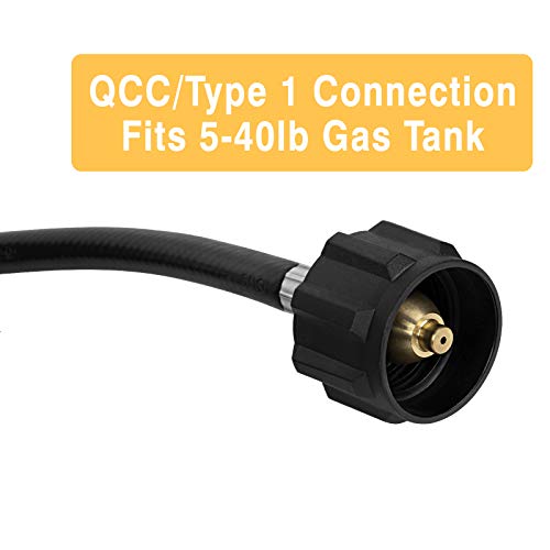 GASPRO-Propane-Refill-Adapter-for-1-lb-Tanks-Propane-Refill-Adapter-Hose-with-Shutoff-Valve-Fill-1lb-Bottles-from-20lb-Tank-Easy-to-Use-3-Feet