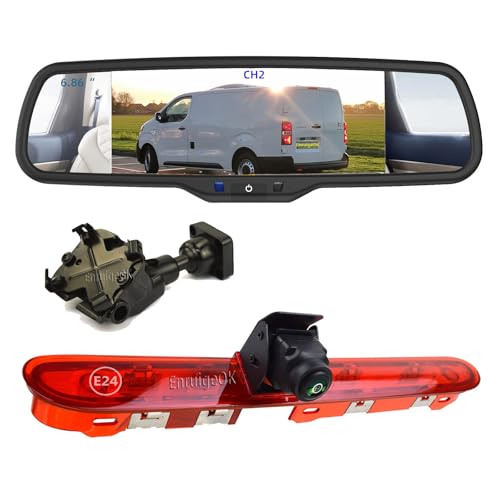 Caméra de recul HD feu de freinage Toyota Proace expert jumpy écran miroir aide stationnement