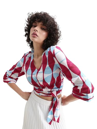 Image of RAREISM Regular FIT Geometric Print TOP