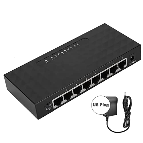 LAN 어댑터 8포트 벽걸이(US 플러그) 스위칭 허브