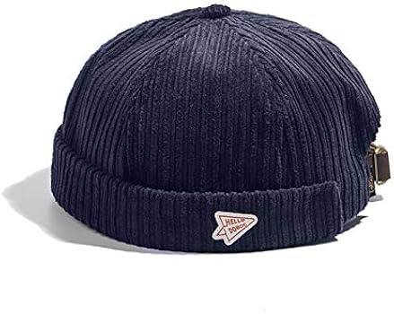 BAOKELAN Casquette Sans Bord Pour Hommes Et Femmes - Chapeau Docker Sailor Bonnet De Rue à Bord Roulé Style Urbain