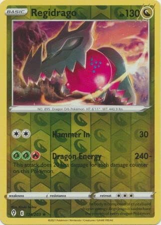 Regidrago - 124/203 - Holo Rare - Reverse Holo - Sword & Shield - Evolving Skies
