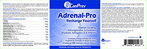 Canprev Adrenal-Pro Recharge Yourself Vegi Capsules, 120 Count #TOP4