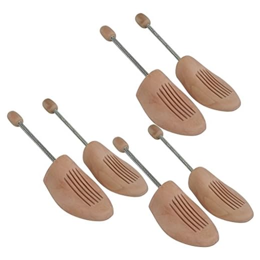 DELFA Juego de 3 pares horma de zapatas de madera con espiral T. 44/45, buena calidad y precio moderado