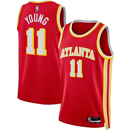 Trae Young Atlanta Hawks NBA Boys Youth 8-20 Red Icon Edition Swingman Jersey (as1 Alpha m Regular)