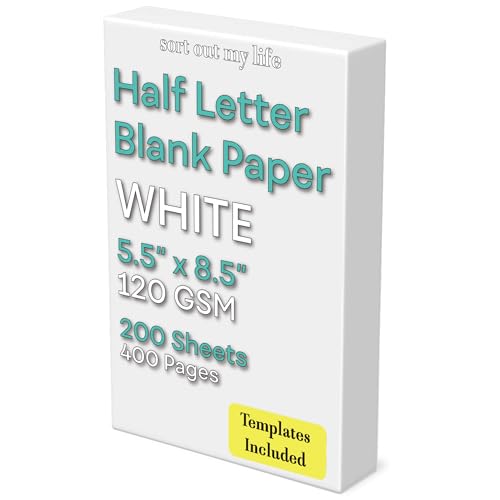 Papier de copie 120g demi-lettre 200 feuilles épaisses non perforées pour impression recto-verso