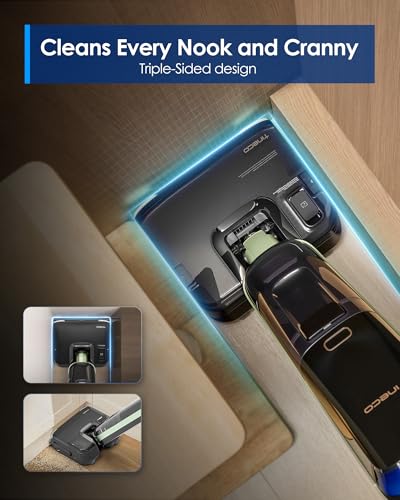 Image of Tineco Floor ONE S7 Master Wet Dry Vacuum Cleaner, 23kPa Suction Vacuum Mop with DustReveal Green Headlight, 65 Min Runtime, 185F Flashdry, 3.9inch Ultra-Slim Stretch Mop