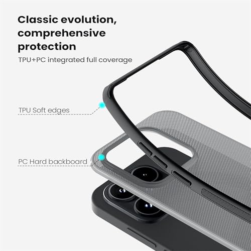 Image of Nillkin Case for Xiaomi Mi 17 (6.3 inch Inch) Super Frosted Shield Pro Hard Back Soft Border (PC + TPU) Shock Absorb Cover Raised Bezel Camera Protect Transparent Black Color