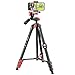 Produktbild Stativ ZOMEI T70 136cm Aluminium Flexible Kompakte Dreibein Stativ Tragfähigkeit 2kg, mit 3 Wege Schwenkkopf Schnellspannplatte, für Telefon und Kameras Fernglas Kreuzlinienlaser